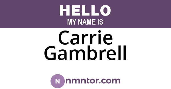Carrie Gambrell