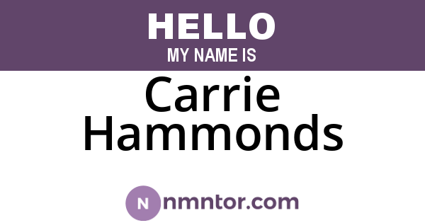 Carrie Hammonds