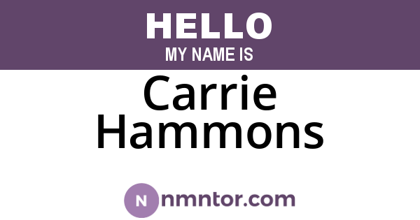 Carrie Hammons