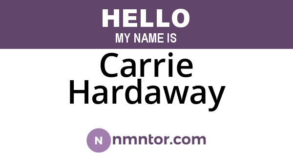 Carrie Hardaway