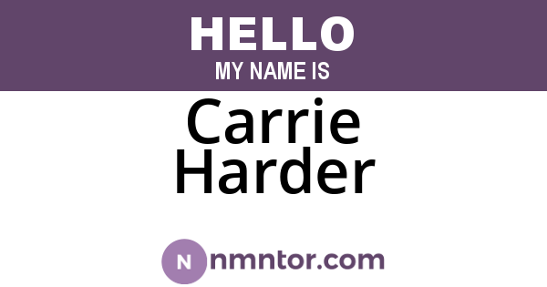 Carrie Harder