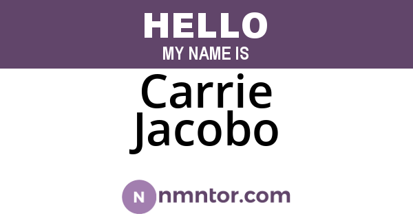 Carrie Jacobo