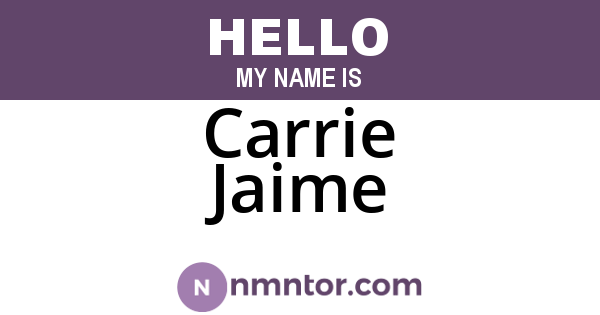 Carrie Jaime
