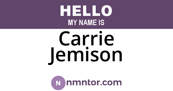 Carrie Jemison