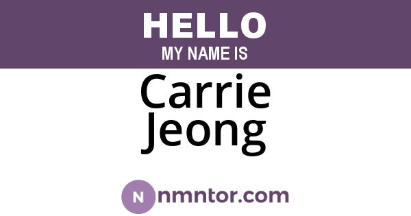 Carrie Jeong