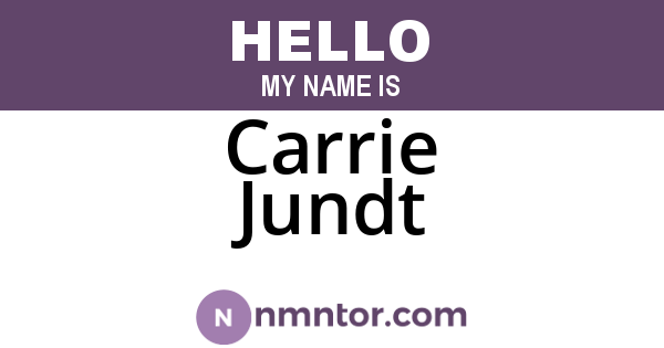 Carrie Jundt