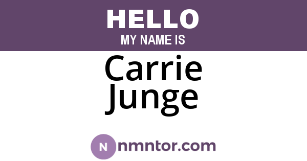 Carrie Junge