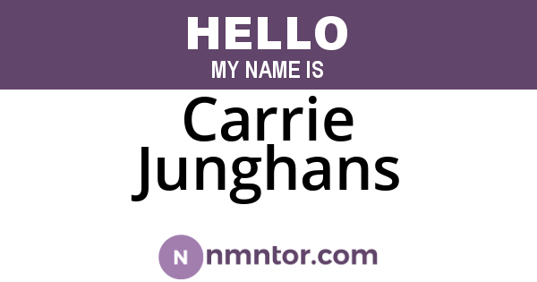Carrie Junghans