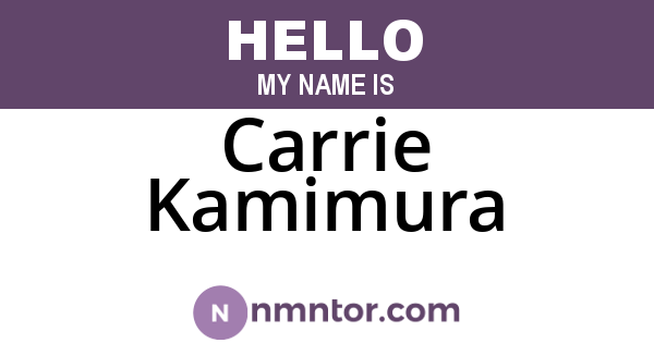 Carrie Kamimura