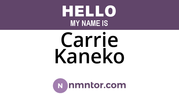 Carrie Kaneko