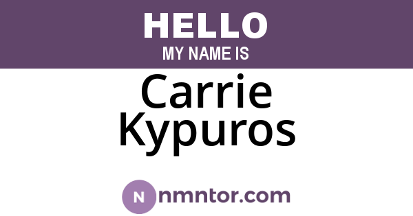 Carrie Kypuros