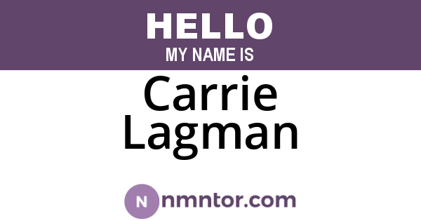 Carrie Lagman