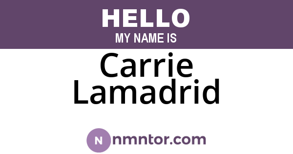 Carrie Lamadrid