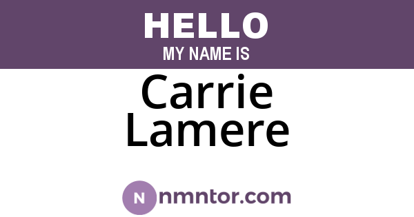 Carrie Lamere