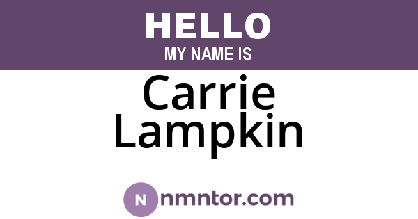 Carrie Lampkin