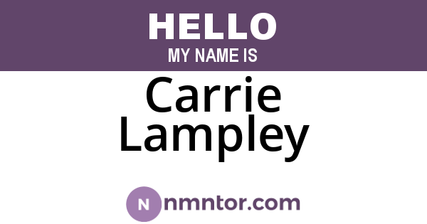 Carrie Lampley