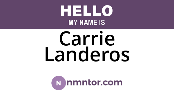 Carrie Landeros
