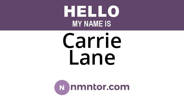 Carrie Lane