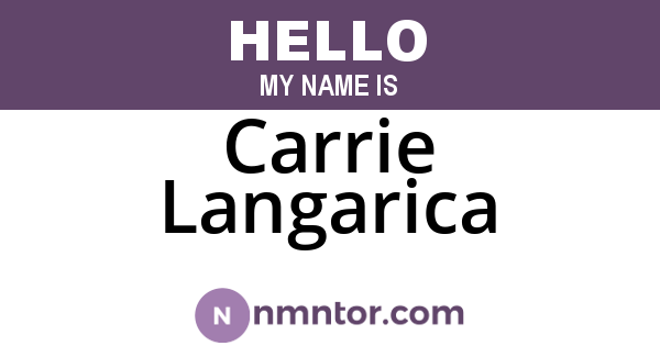 Carrie Langarica