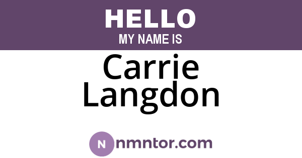 Carrie Langdon