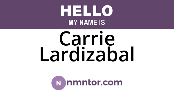 Carrie Lardizabal