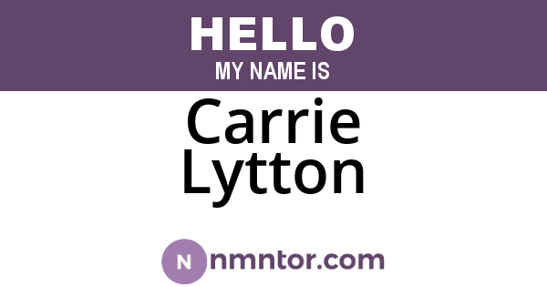 Carrie Lytton