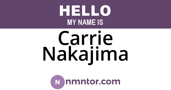Carrie Nakajima