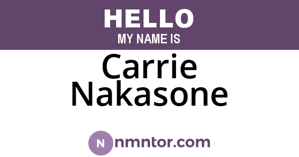 Carrie Nakasone