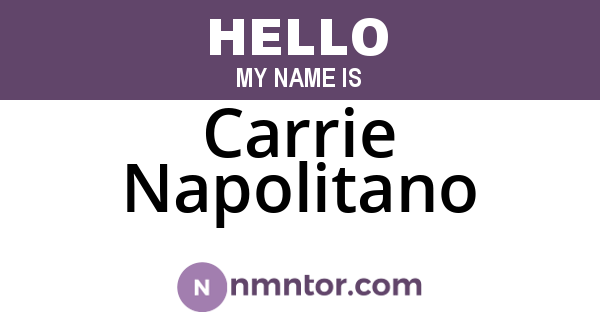 Carrie Napolitano