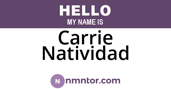 Carrie Natividad