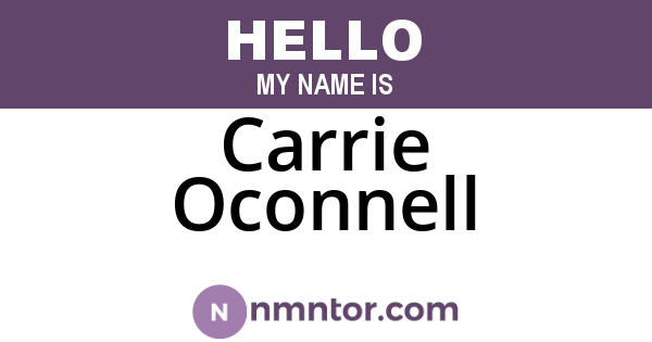 Carrie Oconnell