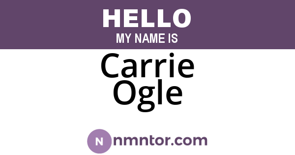 Carrie Ogle