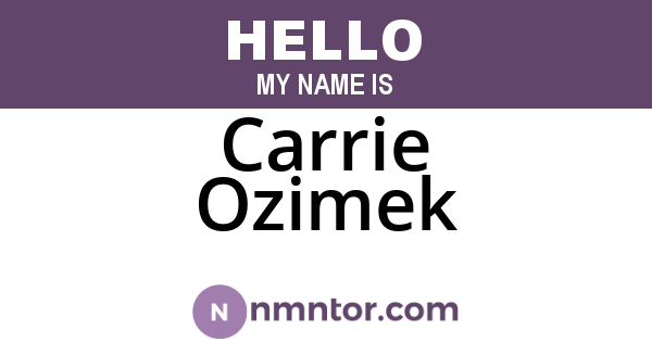 Carrie Ozimek