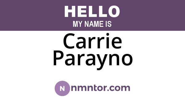 Carrie Parayno
