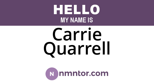 Carrie Quarrell