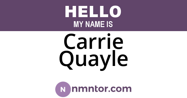 Carrie Quayle