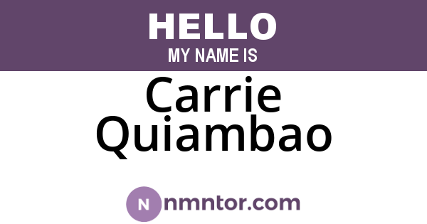 Carrie Quiambao