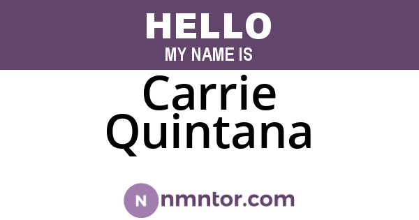 Carrie Quintana