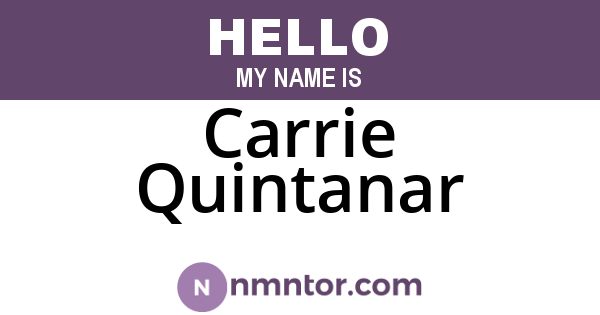 Carrie Quintanar
