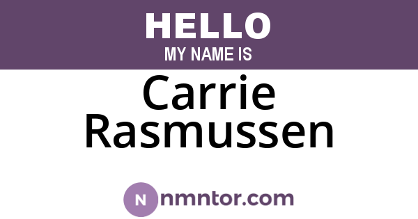Carrie Rasmussen
