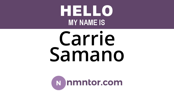 Carrie Samano