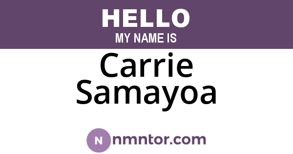 Carrie Samayoa