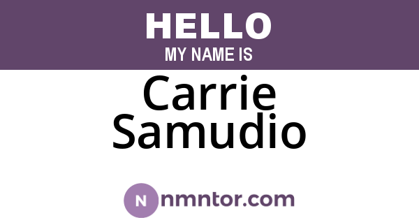 Carrie Samudio