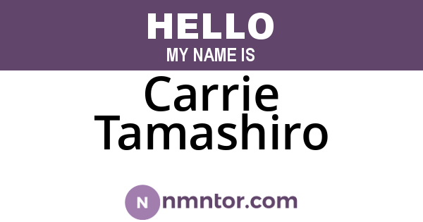 Carrie Tamashiro