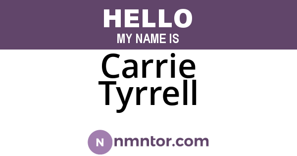 Carrie Tyrrell