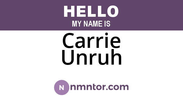 Carrie Unruh