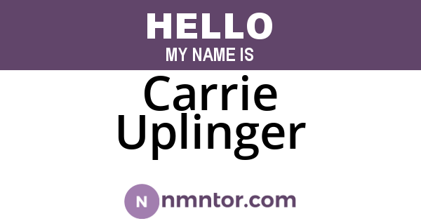 Carrie Uplinger