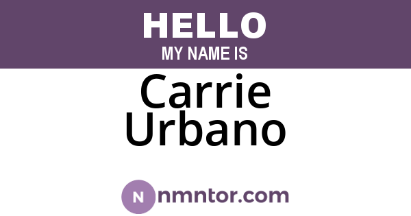 Carrie Urbano