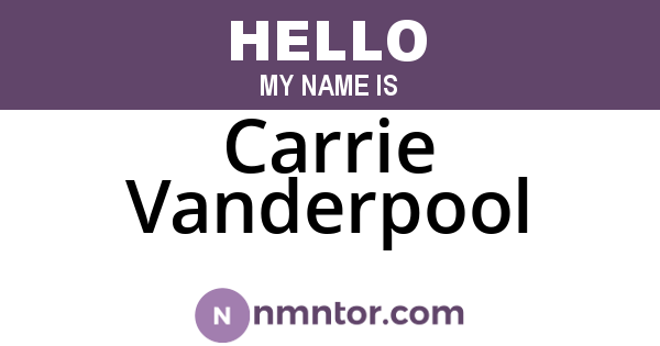 Carrie Vanderpool