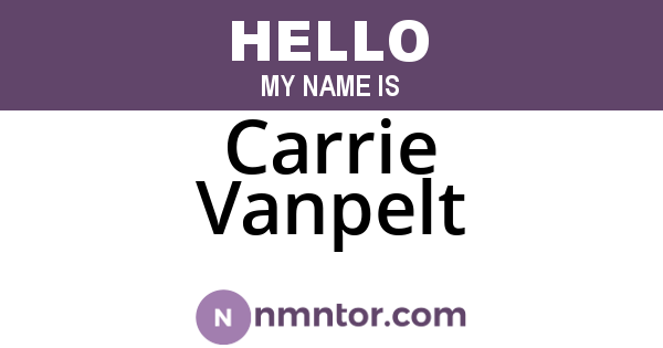 Carrie Vanpelt